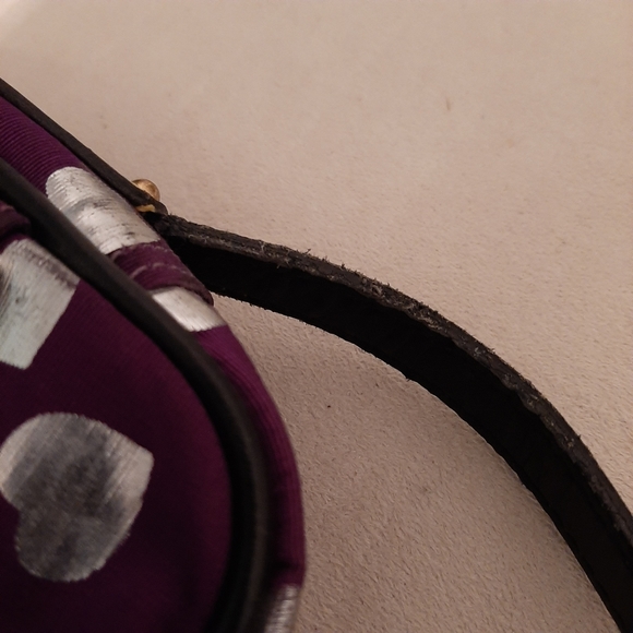 Dooney Bourke Purple Silver Hearts Bag - Picture 11 of 14